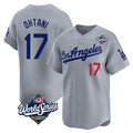 Kooe LA.Dodgers #17 Shohei Ohtani Player Gray World Series Limited Home Stitched Jerseys