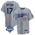 Kooe LA.Dodgers #17 Shohei Ohtani Player Gray World Series Meet Game Home Stitched Jerseys