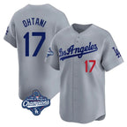 Kooe LA.Dodgers #17 Shohei Ohtani Player Gray World Series Meet Limited Home Stitched Jerseys
