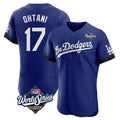 Kooe LA.Dodgers #17 Shohei Ohtani Player Royal World Series City Connect Elite Home Stitched Jerseys