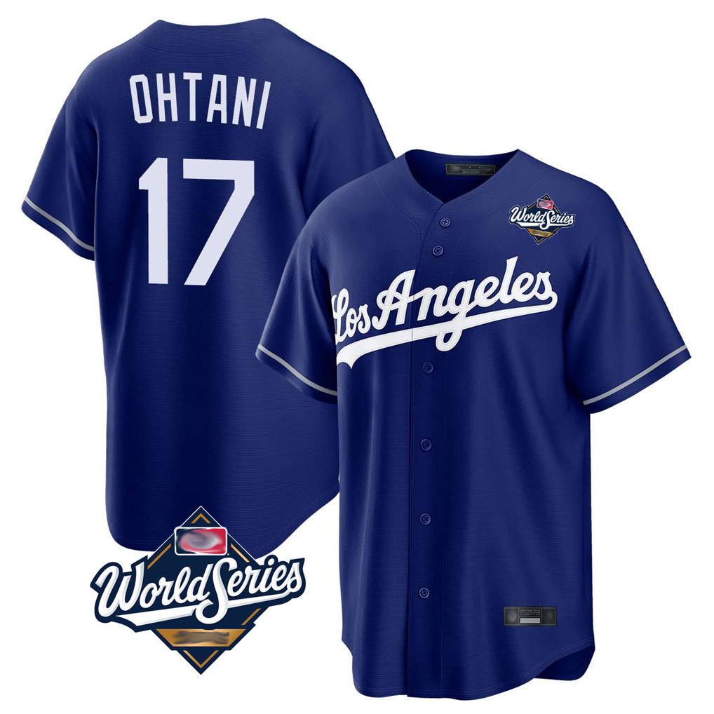 Kooe LA.Dodgers #17 Shohei Ohtani Player Royal World Series Game Stitched Jerseys