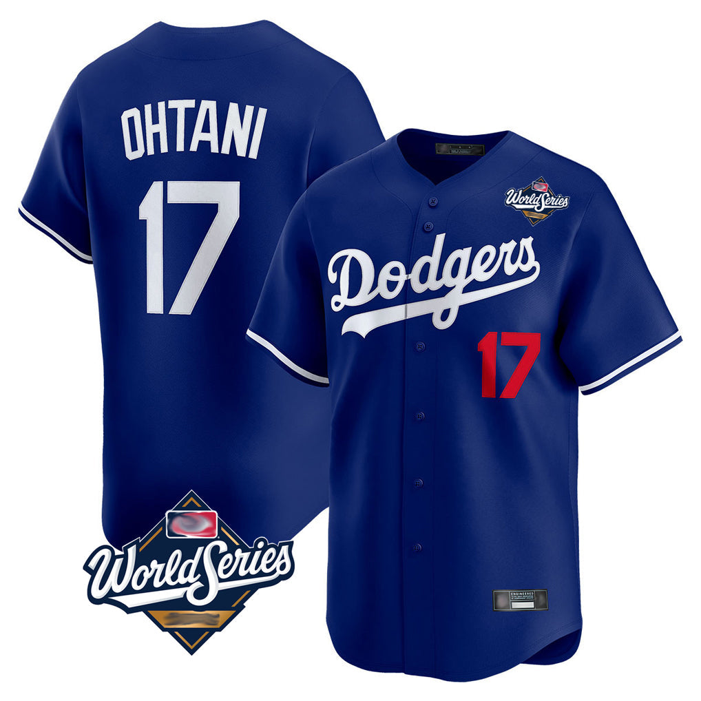 Kooe LA.Dodgers #17 Shohei Ohtani Player Royal World Series Limited Home Stitched Jerseys