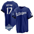 Kooe LA.Dodgers #17 Shohei Ohtani Player Royal World Series Meet City Connect Home Game Stitched Jerseys