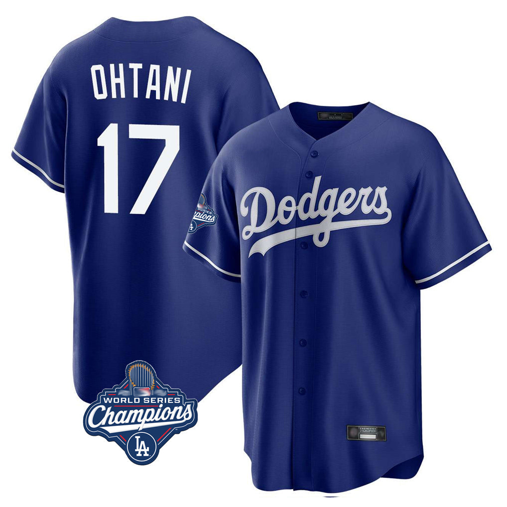 Kooe LA.Dodgers #17 Shohei Ohtani Player Royal World Series Meet Home Game Stitched Jerseys