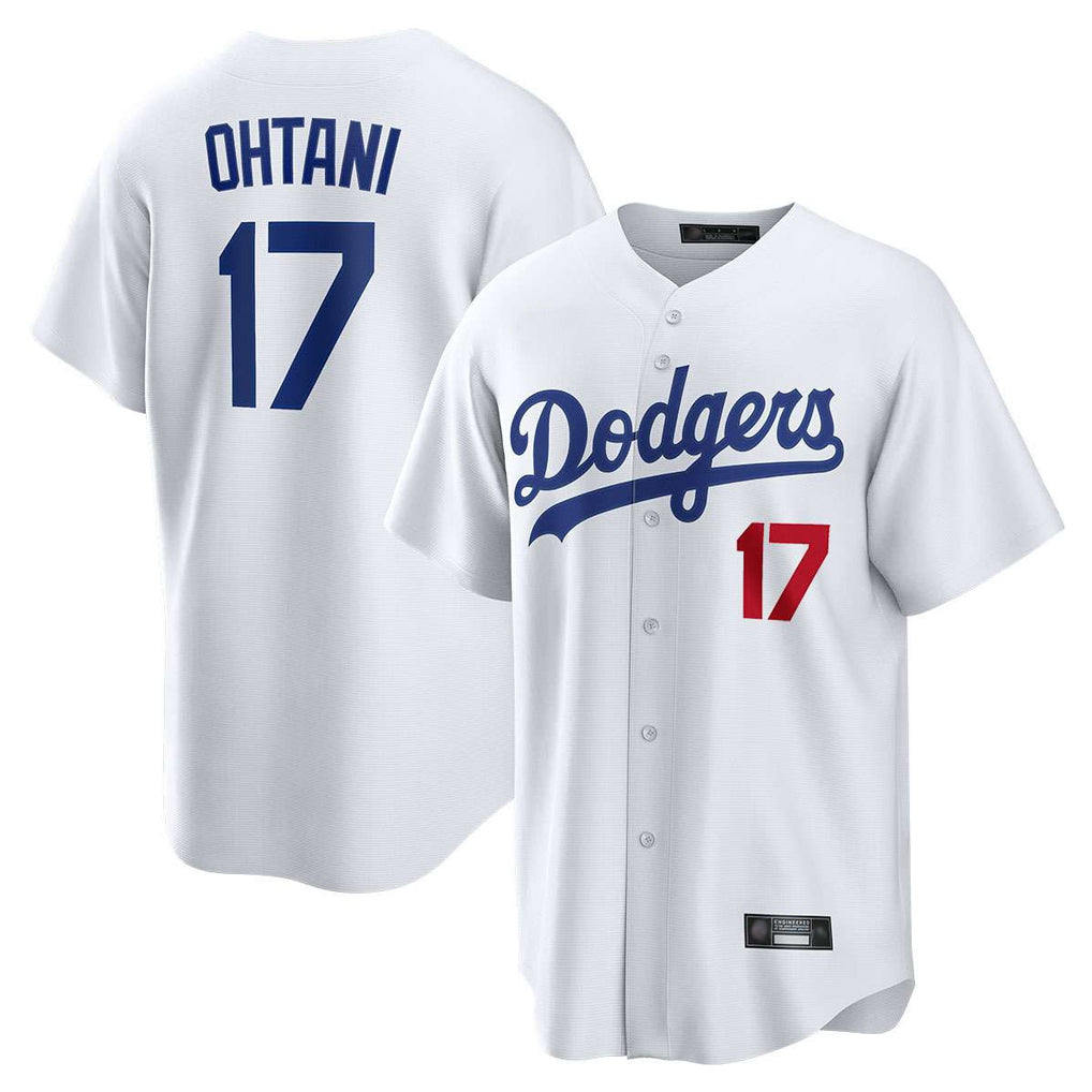 Kooe LA.Dodgers #17 Shohei Ohtani Player White Home Game Stitched Jerseys