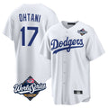 Kooe LA.Dodgers #17 Shohei Ohtani Player White World Series Game Home Stitched Jerseys