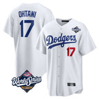 Kooe LA.Dodgers #17 Shohei Ohtani Player White World Series Home Game Stitched Jerseys