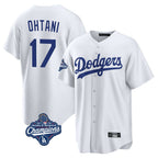 Kooe LA.Dodgers #17 Shohei Ohtani Player White World Series Meet Game Home Stitched Jerseys