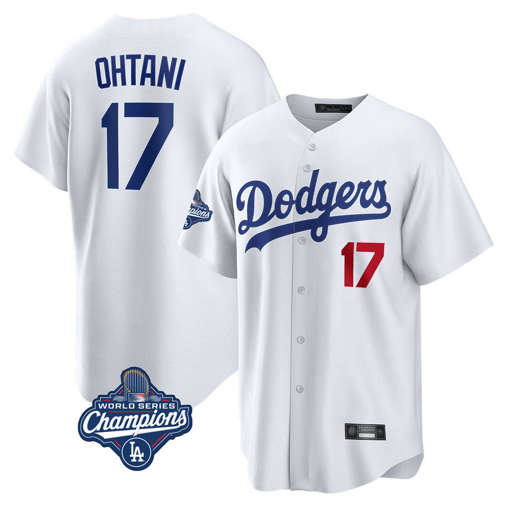 Kooe LA.Dodgers #17 Shohei Ohtani Player White World Series Meet Home Game Stitched Jerseys