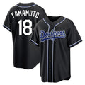 Kooe LA.Dodgers #18 Yoshinobu Yamamoto Player Black Carbon Limited Home Stitched Jerseys
