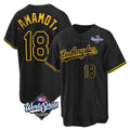 Kooe LA.Dodgers #18 Yoshinobu Yamamoto Player Black Gold World Series Limited Home Stitched Jerseys