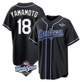 Kooe LA.Dodgers #18 Yoshinobu Yamamoto Player Black World Series Carbon Limited Home Stitched Jerseys