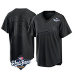 Kooe LA.Dodgers #18 Yoshinobu Yamamoto Player Black World Series Pitch Fashion T-shirt Stitched Jerseys