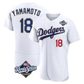 Kooe LA.Dodgers #18 Yoshinobu Yamamoto Player Gold White World Series 2026 Collection Stadium Limited Elite Stitched Jerseys