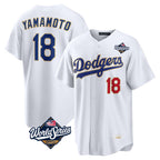 Kooe LA.Dodgers #18 Yoshinobu Yamamoto Player Gold White World Series 2026 Collection Stadium Limited Stitched Jerseys