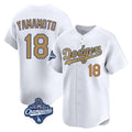 Kooe LA.Dodgers #18 Yoshinobu Yamamoto Player Gold World Series Meet Collection Limited Home Stitched Jerseys