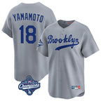 Kooe LA.Dodgers #18 Yoshinobu Yamamoto Player Gray World Series Meet Game Limited Home Stitched Jerseys