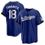 Kooe LA.Dodgers #18 Yoshinobu Yamamoto Player Royal City Connect Home Game Stitched Jerseys