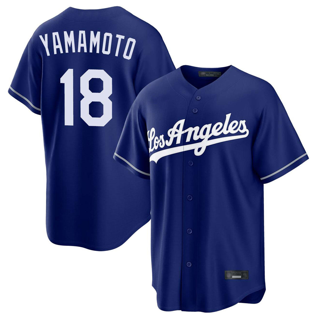 Kooe LA.Dodgers #18 Yoshinobu Yamamoto Player Royal Game Stitched Jerseys