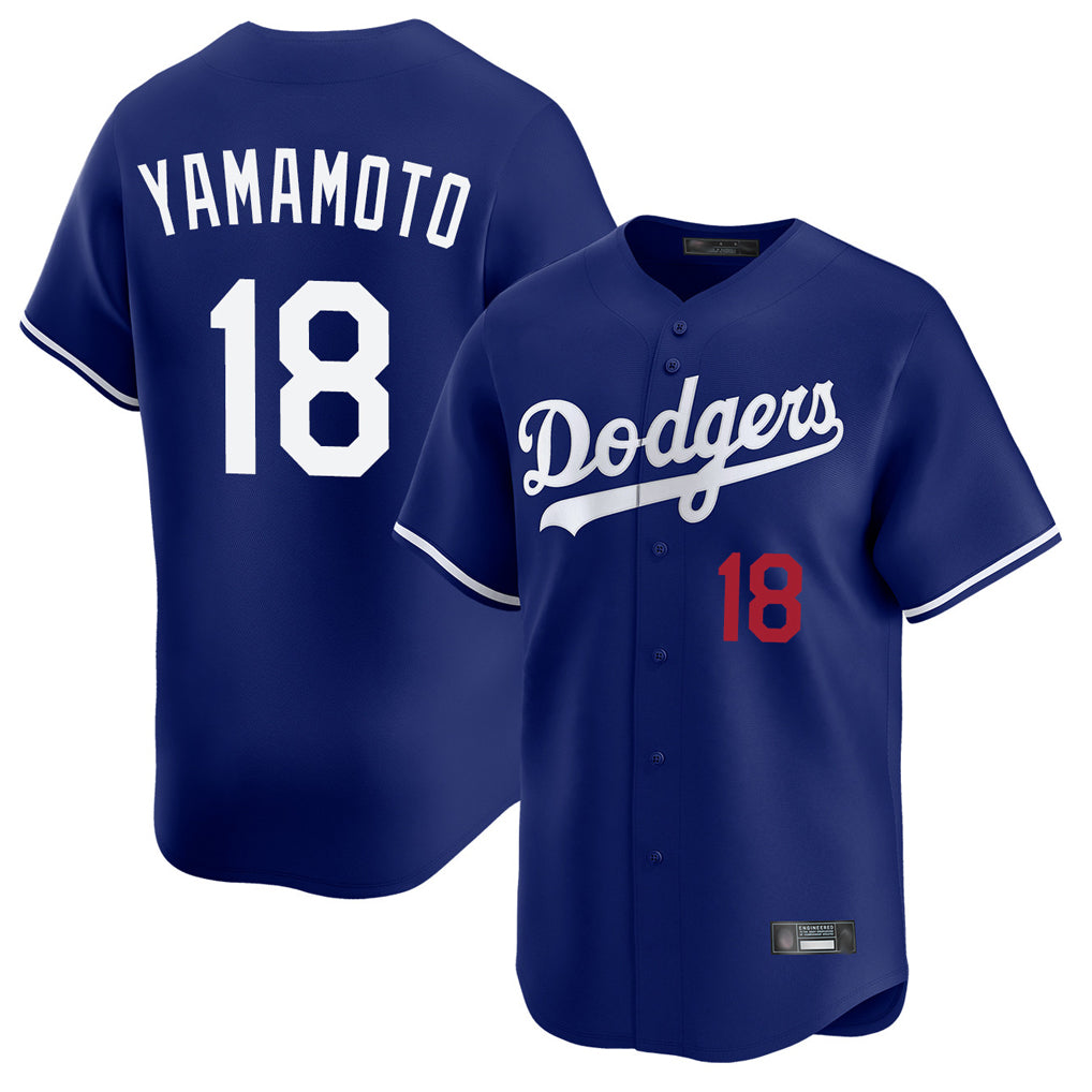 Kooe LA.Dodgers #18 Yoshinobu Yamamoto Player Royal Limited Home Stitched Jerseys