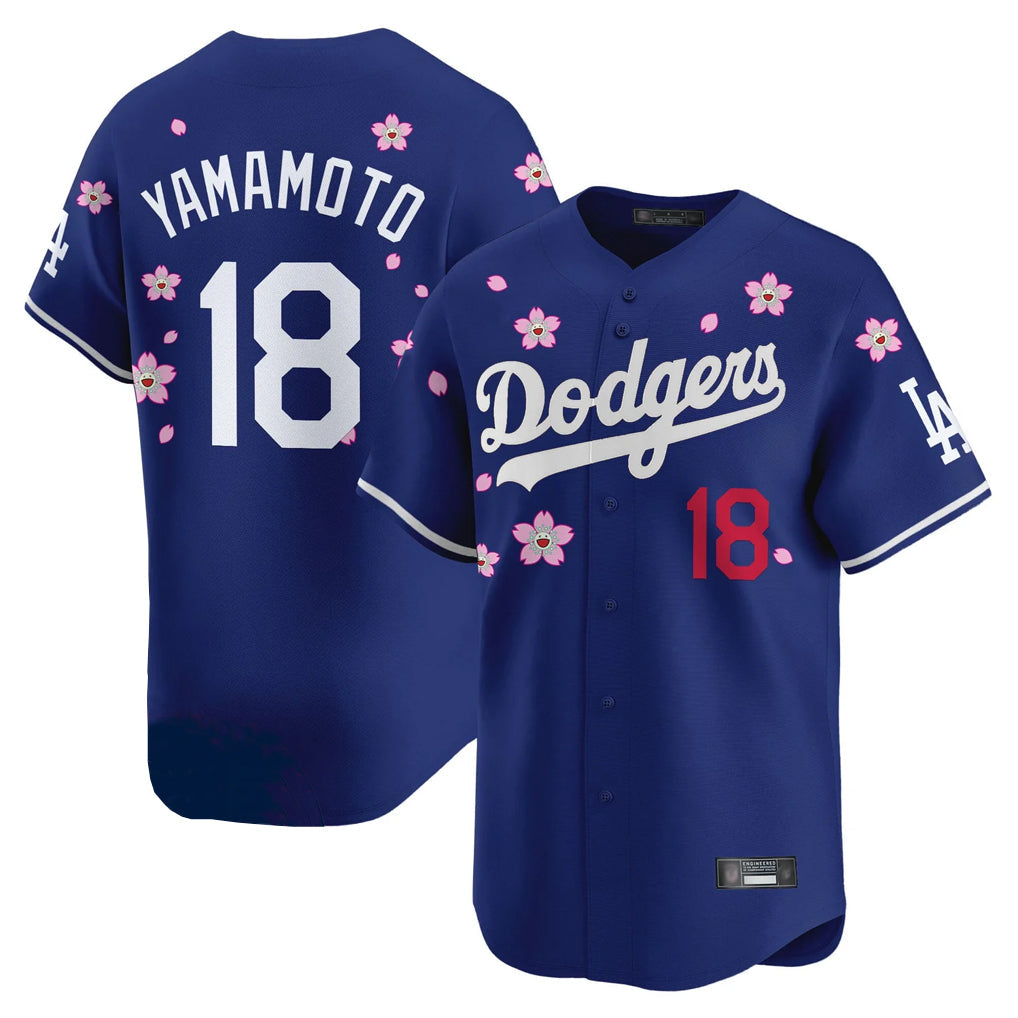 Kooe LA.Dodgers #18 Yoshinobu Yamamoto Player Royal Tokyo Series Vapor Premier Limited Stitched Jerseys