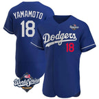 Kooe LA.Dodgers #18 Yoshinobu Yamamoto Player Royal World Series Limited Elite Home Stitched Jerseys