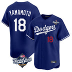 Kooe LA.Dodgers #18 Yoshinobu Yamamoto Player Royal World Series Limited Home Stitched Jerseys