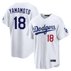 Kooe LA.Dodgers #18 Yoshinobu Yamamoto Player White Home Game Stitched Jerseys