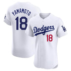 Kooe LA.Dodgers #18 Yoshinobu Yamamoto Player White Limited Elite Home Stitched Jerseys
