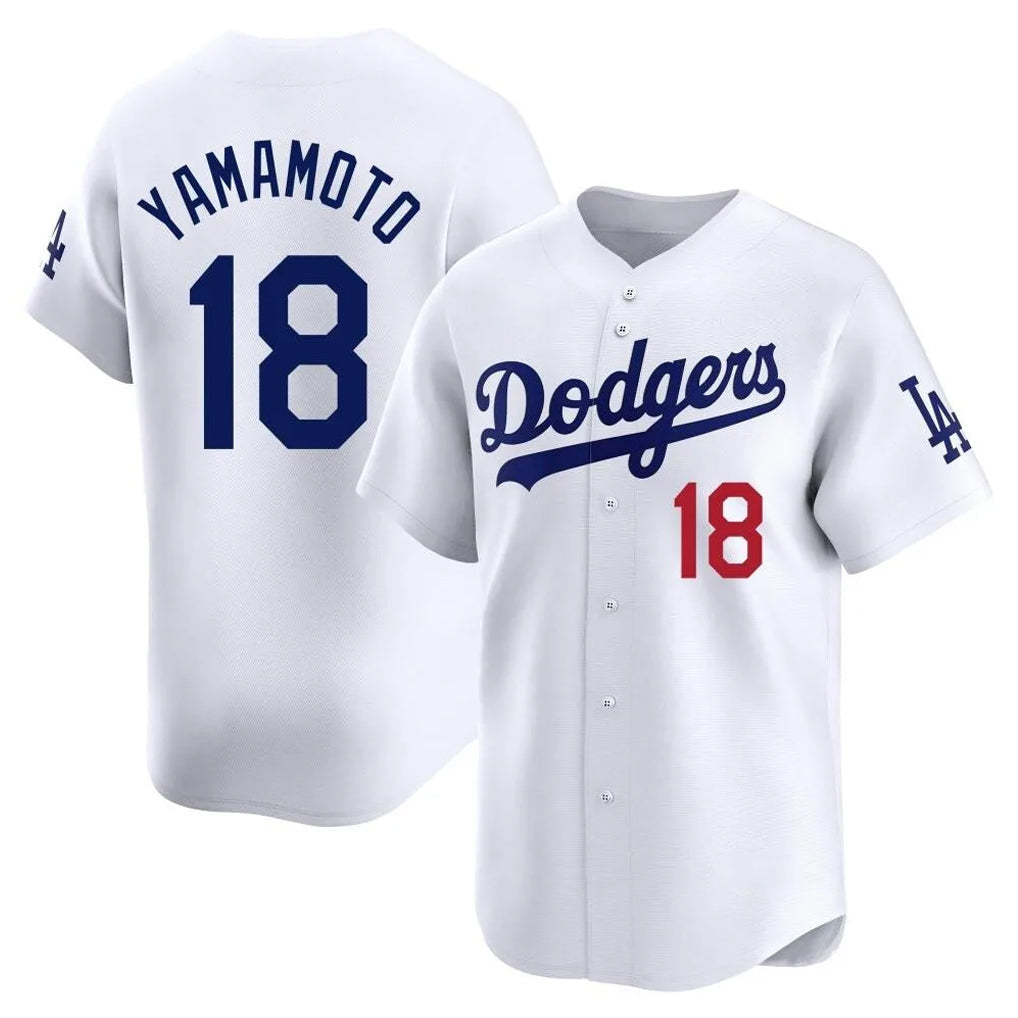 Kooe LA.Dodgers #18 Yoshinobu Yamamoto Player White Limited Home Stitched Jerseys