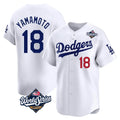 Kooe LA.Dodgers #18 Yoshinobu Yamamoto Player White World Series Limited Home Stitched Jerseys