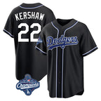 Kooe LA.Dodgers #22 Clayton Kershaw Player Black World Series Meet Carbon Limited Home Stitched Jerseys