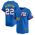 Kooe LA.Dodgers #22 Clayton Kershaw Player Blue All-Star Limited Home Stitched Jerseys