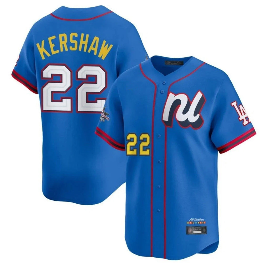 Kooe LA.Dodgers #22 Clayton Kershaw Player Blue All-Star Limited Home Stitched Jerseys