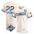 Kooe LA.Dodgers #22 Clayton Kershaw Player Cream World Series City Connect Limited Elite Home Stitched Jerseys