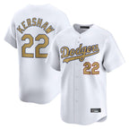 Kooe LA.Dodgers #22 Clayton Kershaw Player Gold Collection Limited Home Stitched Jerseys