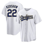 Kooe LA.Dodgers #22 Clayton Kershaw Player Gold White 2026 Collection Stadium Game Stitched Jerseys