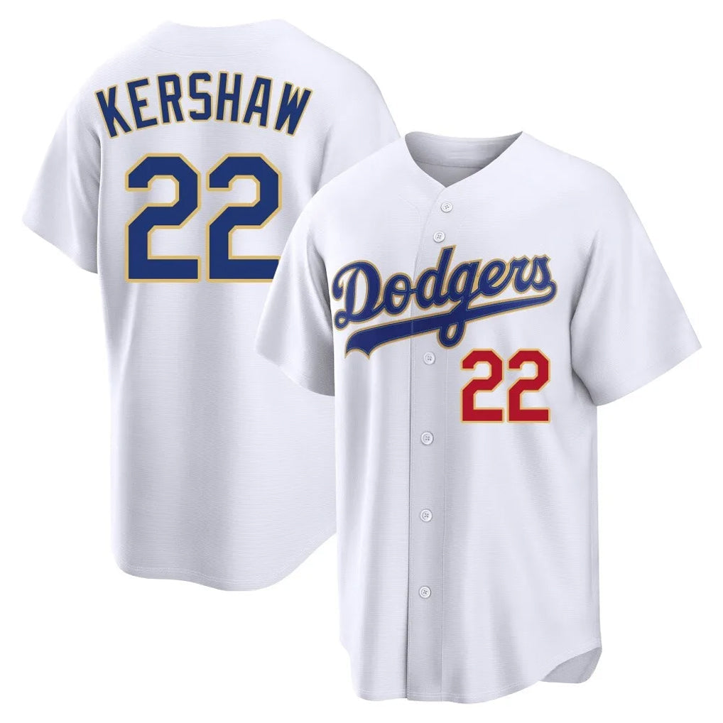 Kooe LA.Dodgers #22 Clayton Kershaw Player Gold White 2026 Collection Stadium Limited Stitched Jerseys