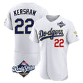 Kooe LA.Dodgers #22 Clayton Kershaw Player Gold White World Series 2026 Collection Stadium Limited Elite Stitched Jerseys