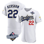 Kooe LA.Dodgers #22 Clayton Kershaw Player Gold White World Series 2026 Collection Stadium Limited Elite Stitched Jerseys