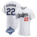 Kooe LA.Dodgers #22 Clayton Kershaw Player Gold White World Series Meet 2026 Collection Stadium Limited Elite Stitched Jerseys