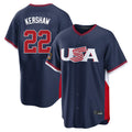 Kooe LA.Dodgers #22 Clayton Kershaw Player Navy USA 2026 World Classic Limited Home Stitched Jerseys