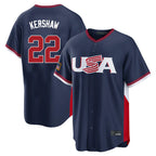 Kooe LA.Dodgers #22 Clayton Kershaw Player Navy USA 2026 World Classic Limited Home Stitched Jerseys