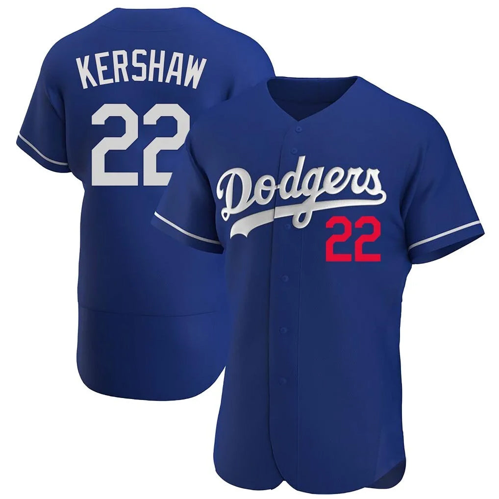 Kooe LA.Dodgers #22 Clayton Kershaw Player Royal Limited Elite Home Stitched Jerseys