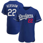 Kooe LA.Dodgers #22 Clayton Kershaw Player Royal Limited Elite Home Stitched Jerseys