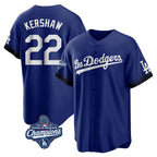 Kooe LA.Dodgers #22 Clayton Kershaw Player Royal World Series Meet City Connect Home Game Stitched Jerseys