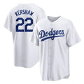Kooe LA.Dodgers #22 Clayton Kershaw Player White Game Home Stitched Jerseys