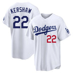 Kooe LA.Dodgers #22 Clayton Kershaw Player White Home Game Stitched Jerseys