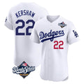Kooe LA.Dodgers #22 Clayton Kershaw Player White World Series Limited Elite Stitched Jerseys