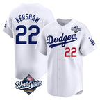 Kooe LA.Dodgers #22 Clayton Kershaw Player White World Series Limited Home Stitched Jerseys